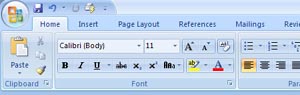Ленты в Office 2007