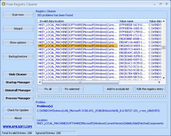 AML - Free Registry Cleaner