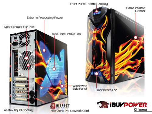 iBuyPower Chimera Killer Special Edition сетевая карта Xeno Pro core i7 phenom ddr3