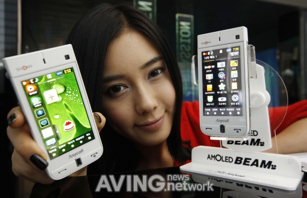 Samsung сенсорный телефон проектор AMOLED Beam SPH-W9600
