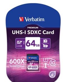 Verbatim начинает продажи самых быстрых SD-карт емкостью до 64 Гб