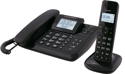 TX-D7055A Combo: комбинация проводного телефона и радиотелефона стандарта DECT в одном устройстве